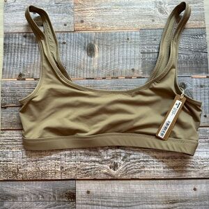SKIMS Dessert Tan Seamless Bra Wide Straps Swim